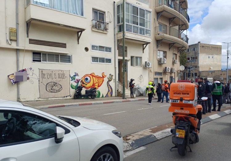 זירת נפילה בתל אביב (צילום: דוברות איחוד הצלה)