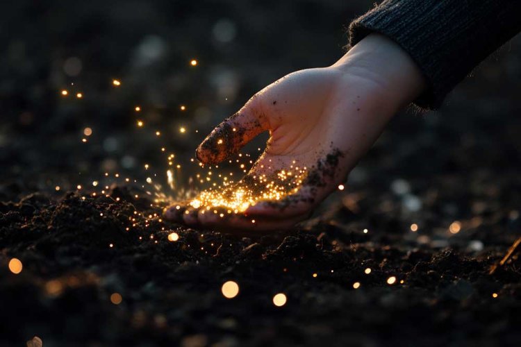 מצאתי אותם מנצנצים בעפר, בוהקים, מעלים לי דמעות בעיניים