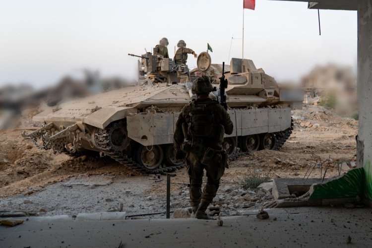 כוחות אוגדה 36 בדרום רצועת עזה (צילום: דובר צה״ל)