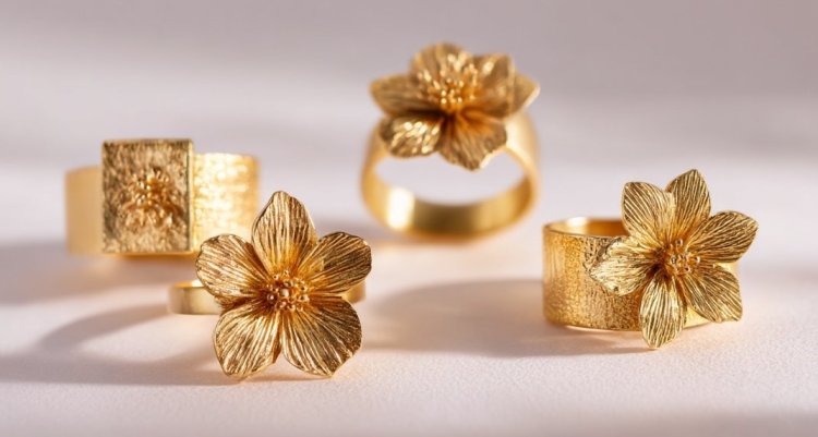 טבעות חריטה בפיסול פרחים