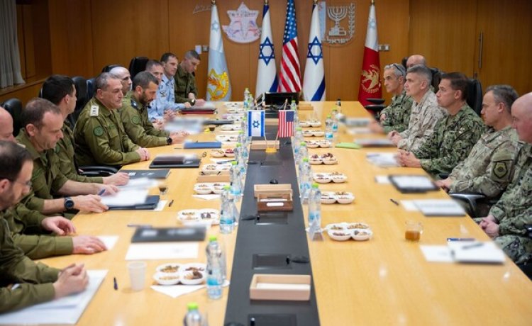 צמרת הפיקוד בישראל ובכירים אמריקניים (צילום: דובר צה״ל)