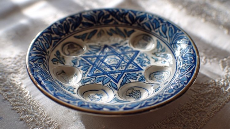 קערת סדר מאמייל. כלי אמייל היו נפוצים מאוד בגלל הפשטות והעמידות שלהם