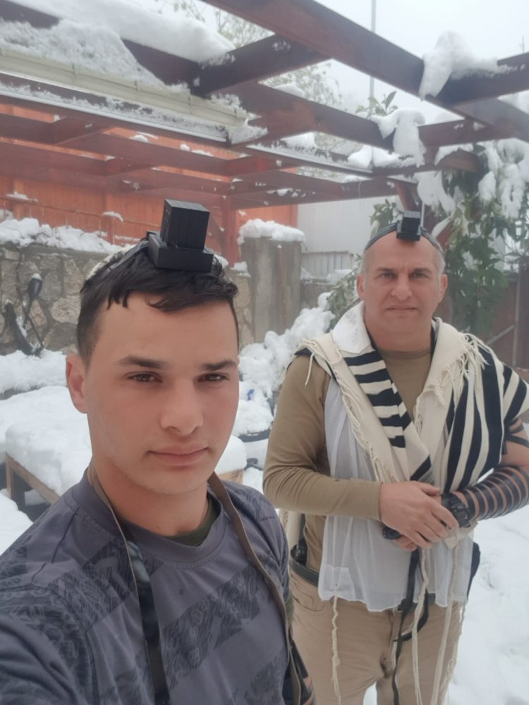 Elyakim Libman with his father