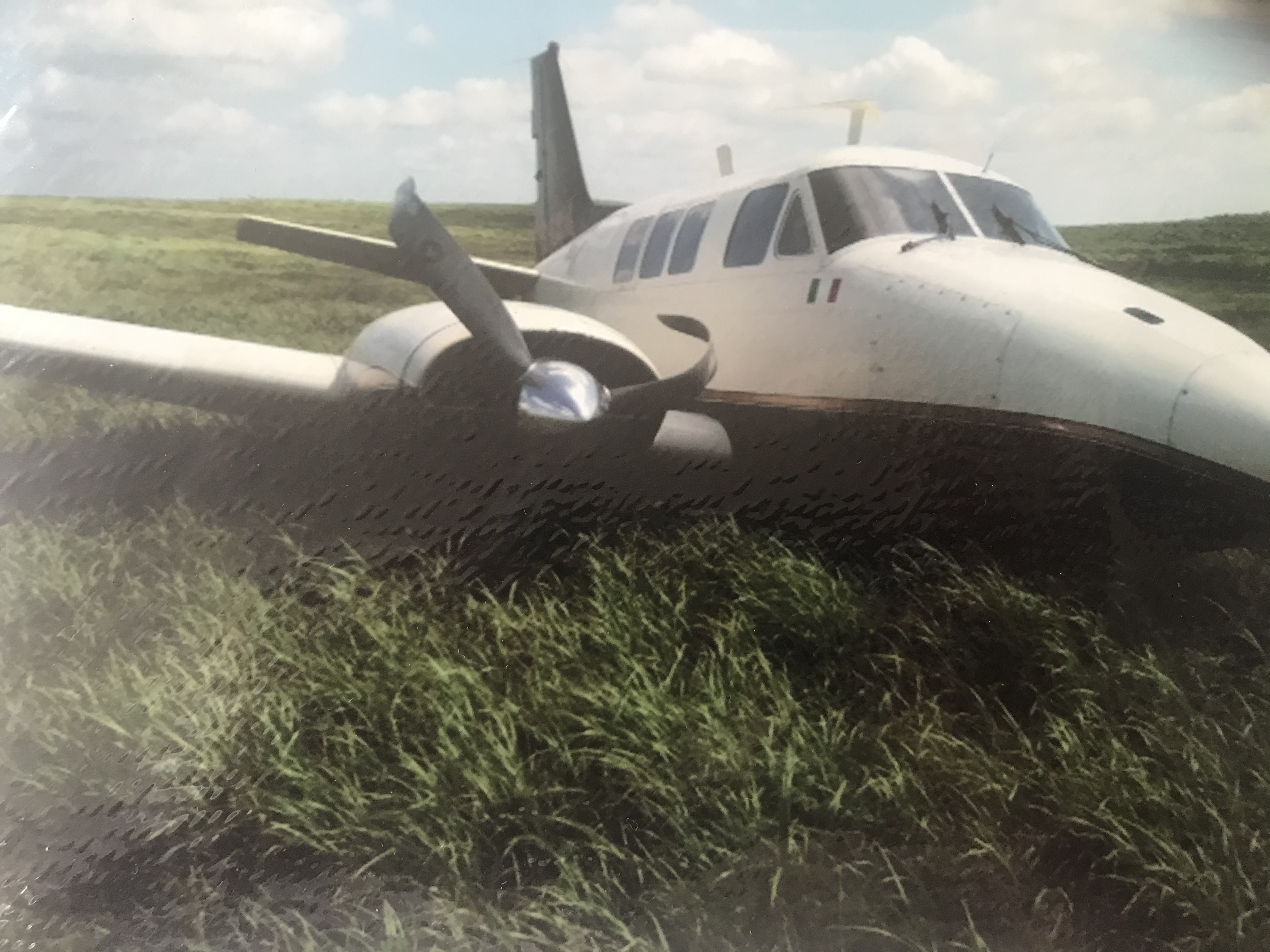 The private plane wreckage.