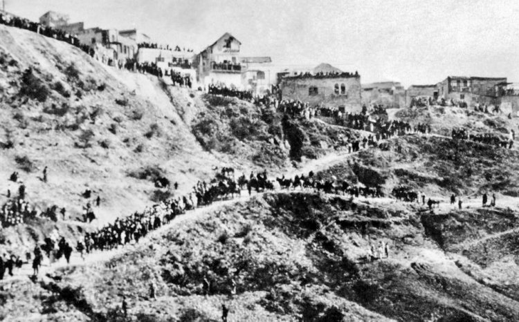 Torah Scroll Procession, 1932 (Abbo Family Archive)