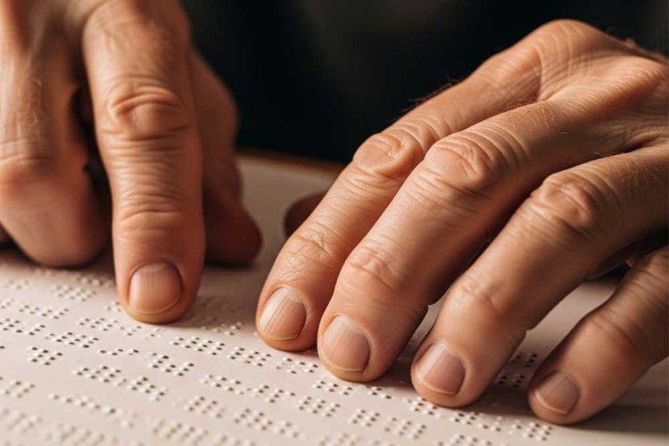 "I read and wrote in Braille from kindergarten onwards"