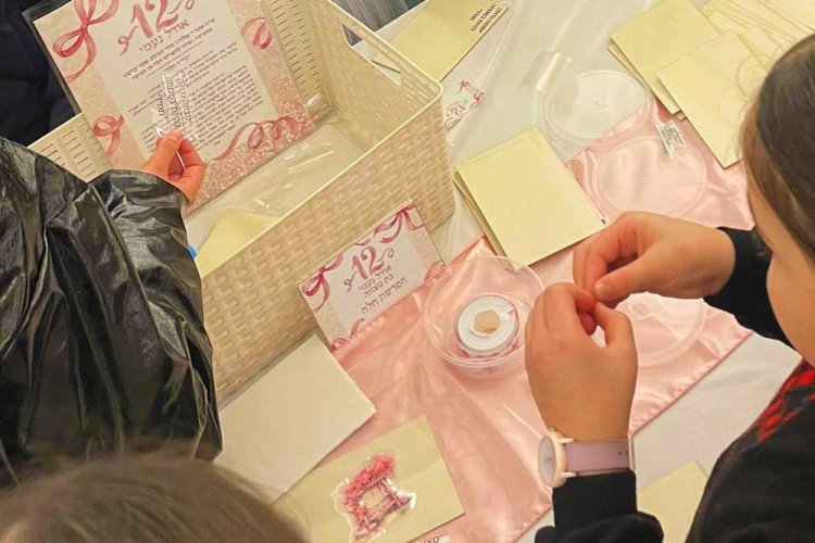 יצירה משותפת - כל ילדה יוצאת עם תמונה שהכינה בעצמה