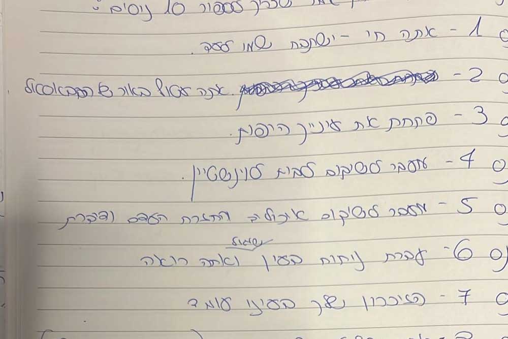 התחלתי לכתוב ליוסף מחברת מיוחדת שקראתי לה 'יומן הניסים'