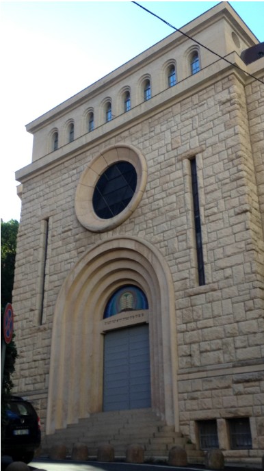 The synagogue of the Genoa Jewish community.