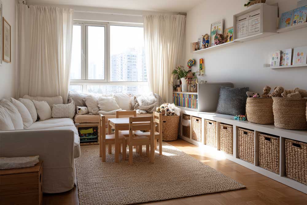 הסלון הוא גם חדר המשחקים? סלי הקש הם החברים הטובים ביותר שלכם