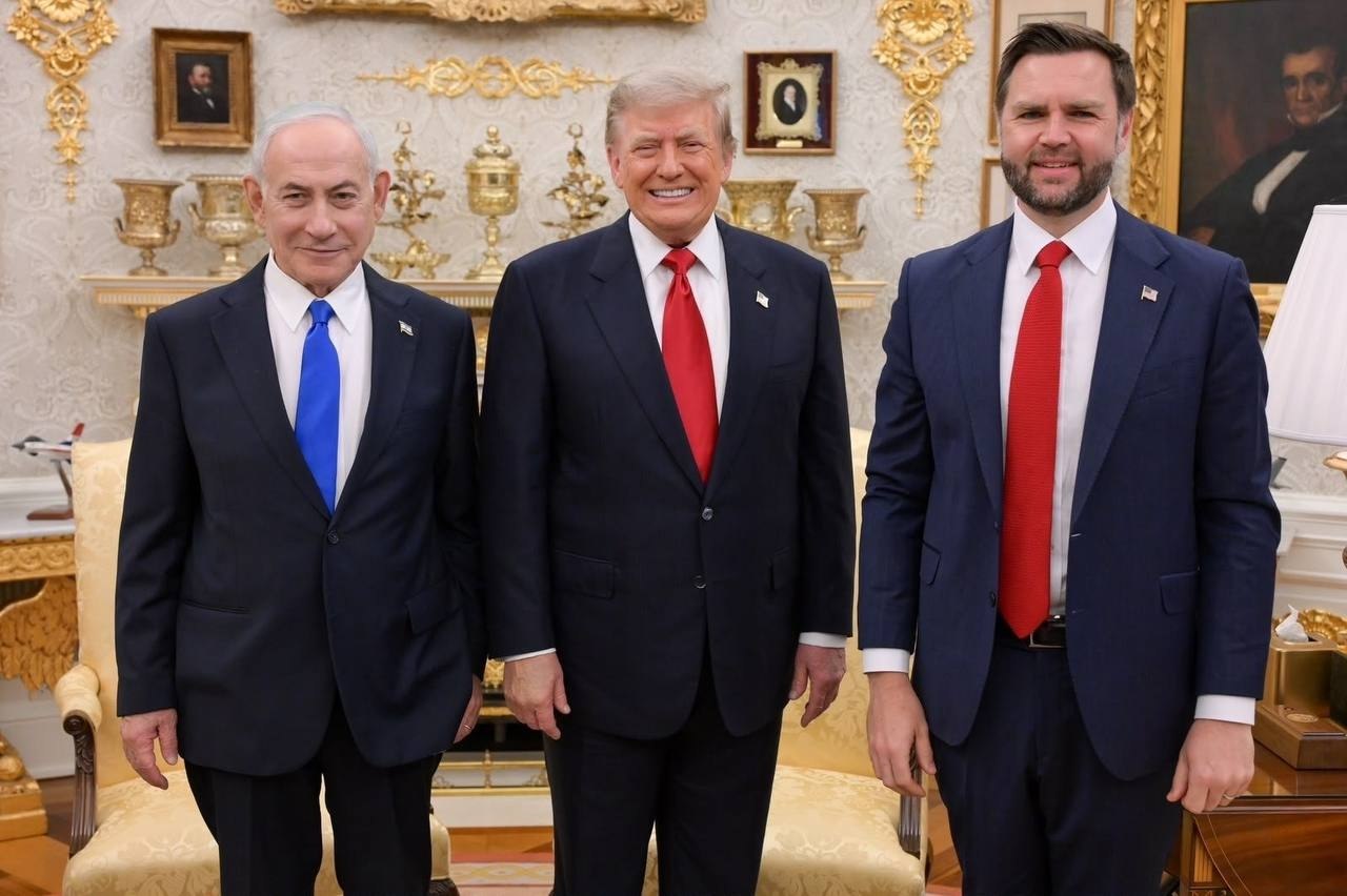 טראמפ, ואנס ונתניהו (צילום: מעיין טואף, לע"מ)