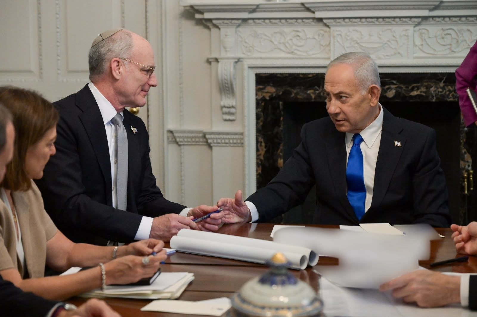 נתניהו לפני הפגישה עם טראמפ (צילום: מעיין טואף, לע"מ)