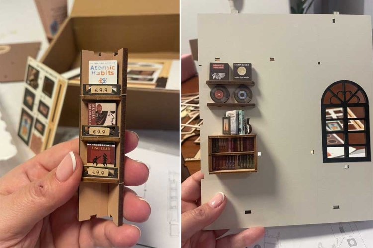 ספרים קטנטנים, תקליטים וכמובן מדפים ומחירי ספרים - חשבו כאן על הכול