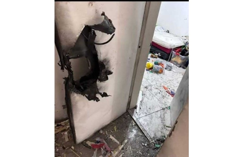 הממ"ד שנפגע בפיצוץ