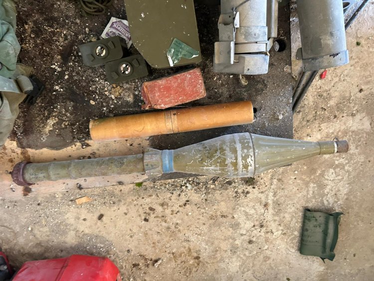 אמל״ח שאותר על ידי הכוחות (צילום: דובר צה״ל)