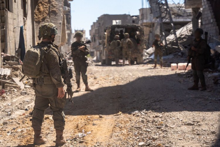 צוות הקרב של חטיבת כפיר בח׳אן יונס (צילום: דובר צה״ל)