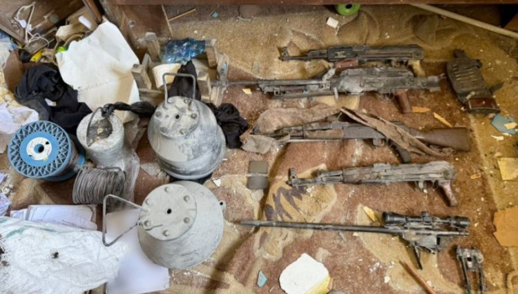 אמצעי לחימה שאותרו על-ידי הכוחות במרחב (צילום: דובר צה״ל)