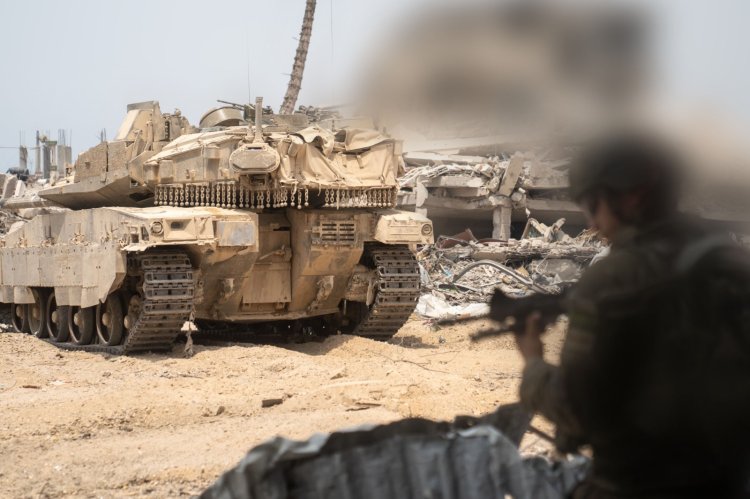 צוות הקרב של חטיבת כפיר בח׳אן יונס (צילום: דובר צה״ל)