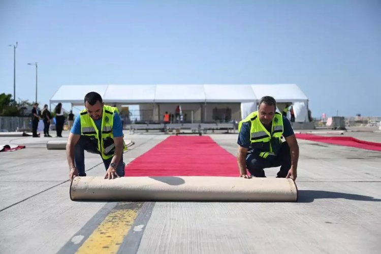 ההכנות לנחיתה של טראמפ בישראל (צילום: אגף דוברות וקשרי ציבור במשרד הביטחון)