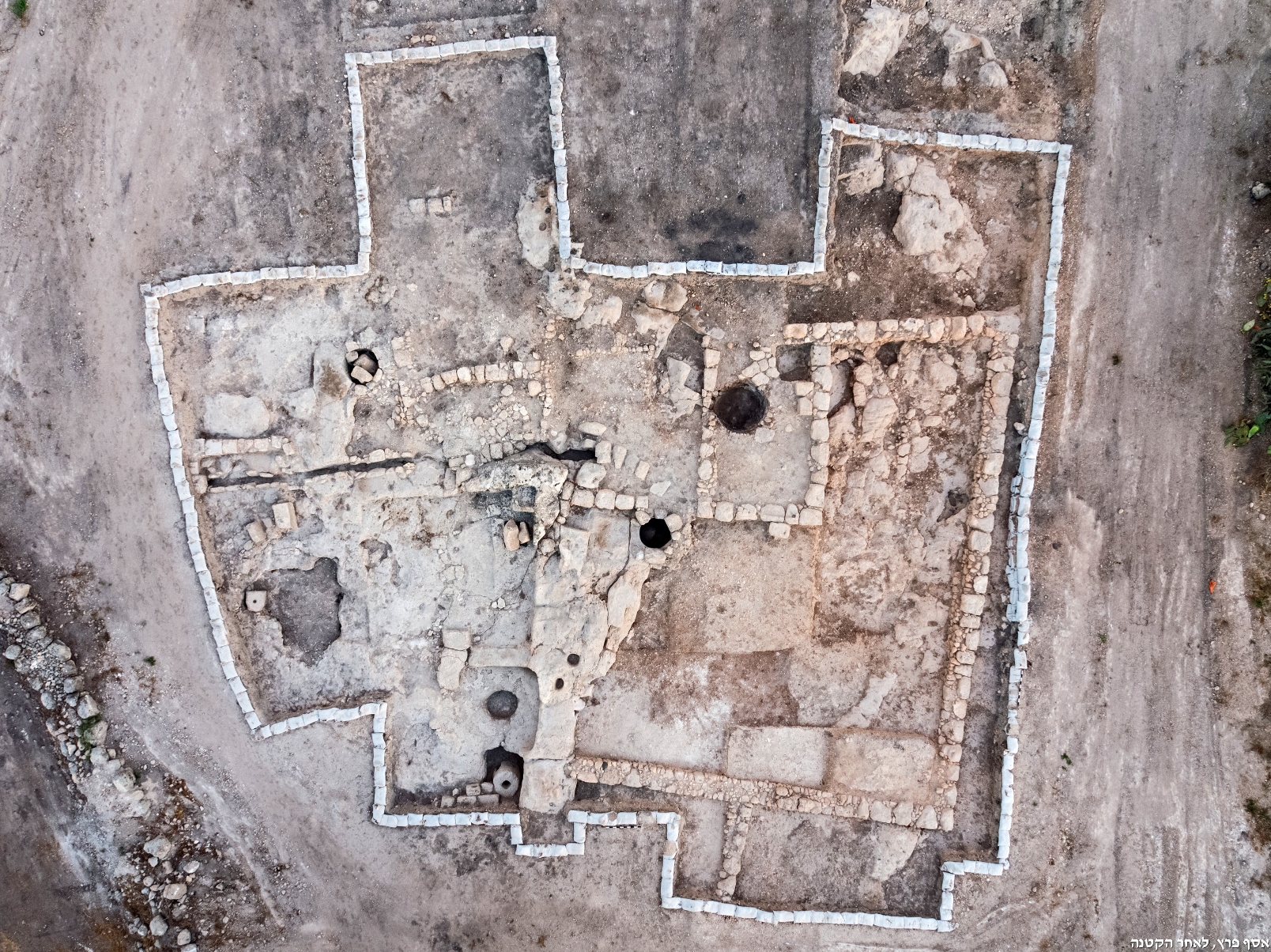 Ancient Usha, aerial view (Photo: Assaf Peretz, Israel Antiquities Authority)