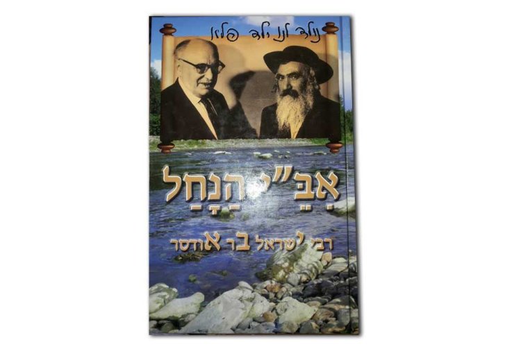 אחת המהדורות של הספר אב"י הנחל. על הכריכה תמונה משותפת של זלמן שזר ורבי ישראל בער אודסר זצ"ל