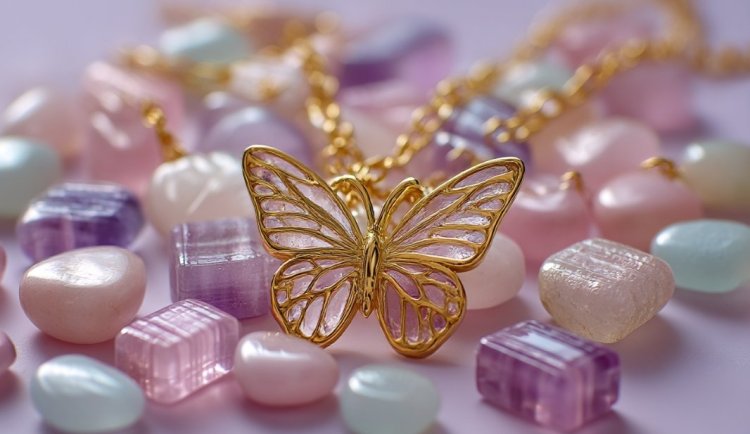 שרשרת פרפר מזהב