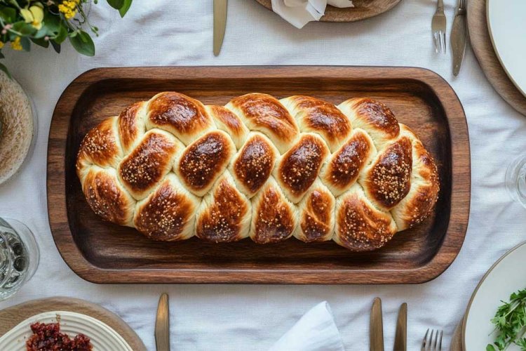 אוהבים את המראה הטבעי? מגש חלות עשוי עץ