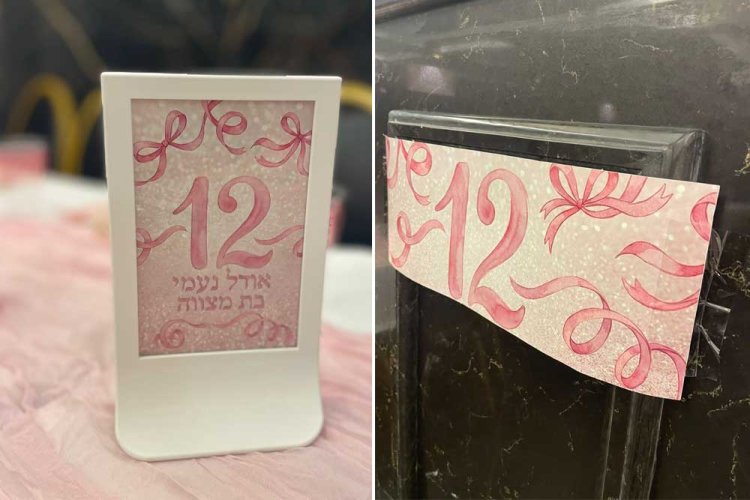 פוסטרים מעוצבים פוזרו על הקירות ברחבי האולם